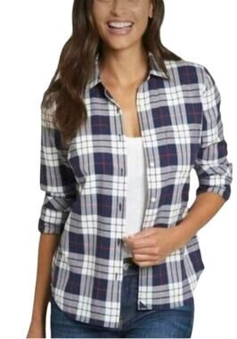 Untuckit Blue and White Sorbo Plaid Button Up - 12